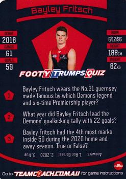 2021 Team Coach AFL #178 Bayley Fritsch Back